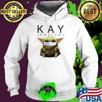 Star wars baby yoda hug kay jewelers mask covid-19 s Hoodie