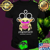 Star wars baby yoda hug paparazzi independent consultant mask covid-19 shirt