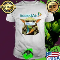 Star wars baby yoda hug sealed air mask covid-19 shirt