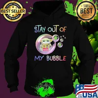 Star wars baby yoda mask hug mcdonald’s stay out of my bubble covid-19 s Hoodie