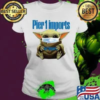 Star wars baby yoda mask hug pier 1 imports s Ladies tee