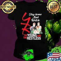 Stay home and watch the young and restless mask flowers s Ladies tee