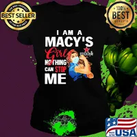 Strong woman mask i am a macy's girl nothing can stop me s Ladies tee