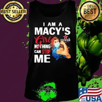 Strong woman mask i am a macy's girl nothing can stop me s Tank top