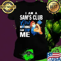 Strong woman mask I am a sam's club girl nothing can stop me s Ladies tee