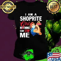 Strong woman mask i am a shoprite girl nothing can stop me s Ladies tee