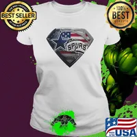 Superman dallas cowboys vs san antonio spurs american flag independence day s Ladies tee