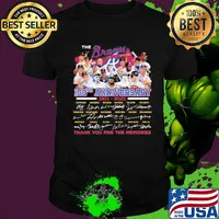 The atlanta braves 150th anniversary 1871 2021 thank you for the memories signatures shirt
