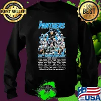 The carolina panthers 25th anniversary 1995 2020 thank you for the memories signatures s Sweater