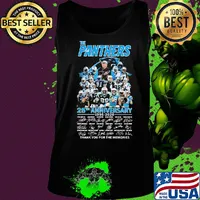 The carolina panthers 25th anniversary 1995 2020 thank you for the memories signatures s Tank top