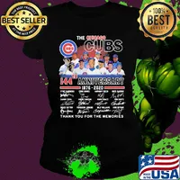 The chicago cubs 144th anniversary 1876 2020 thank you for the memories signatures s Ladies tee