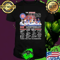 The chicago cubs 144th anniversary 1876 2020 thank you for the memories signatures shirt