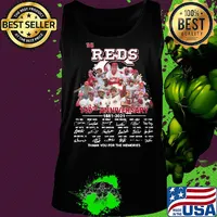 The Cincinnati Reds baseball 140th anniversary 1881 2021 thank you for the memories signatures s Tank top