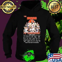 The cleveland browns 75th anniversary 1946 2021 thank you for the memories signatures s Hoodie