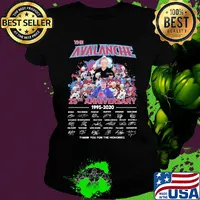 The colorado avalanche 25th anniversary 1995 2020 thank you for the memories signatures s Ladies tee