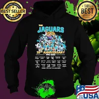 The jacksonville jaguars 25th anniversary 1995 2020 thank you for the memories signatures s Hoodie