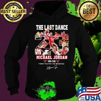 The last dance Michael Jordan 1984 1998 thank you for the memories basketball signature s Hoodie