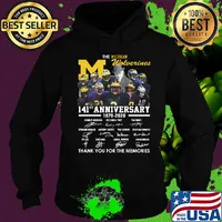 The michigan wolverines team 141th anniversary 1879 2020 thank you for the memories signatures s Hoodie