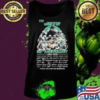 The new york jets 60th anniversary 1960 2020 thank you for the memories signatures s Tank top