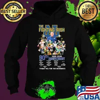 The notre dame fighting irish 90th anniversary 1930 2020 thank you for the memories signatures s Hoodie