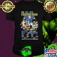 The notre dame fighting irish 90th anniversary 1930 2020 thank you for the memories signatures shirt