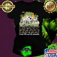 The Oakland athletics 120th anniversary 1901 2020 thank you for the memories signatures s Ladies tee