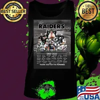 The oakland raiders 60th anniversary 1960 2020 thank you for the memories signatures s Tank top