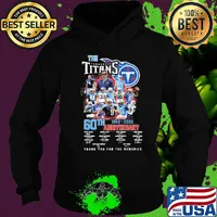 The tennessee titans 60th anniversary 1960 2020 thank you for the memories signatures s Hoodie