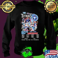 The tennessee titans 60th anniversary 1960 2020 thank you for the memories signatures s Sweater