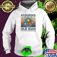 Utility workers union of america assuming I'm just an old lady was your first mistake vintage s Hoodie