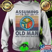 Utility workers union of america assuming I'm just an old lady was your first mistake vintage s Sweater