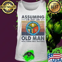 Utility workers union of america assuming I'm just an old lady was your first mistake vintage s Tank top