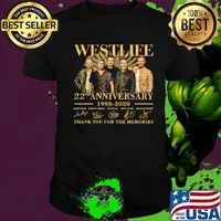 Westlife 22nd anniversary 1998-2020 thank you for the memories signature shirt