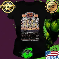 2020 chicago bears football 100th anniversary 1920 2020 thanks for the memories signatures s Ladies tee