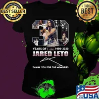 30 years of 1990 2020 jared leto thank you for the memories signature s Ladies tee