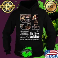 51 years of 1969 2020 mario puzo the godfather thank you for the memories signature s Hoodie
