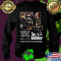 51 years of 1969 2020 mario puzo the godfather thank you for the memories signature s Sweater