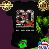 60 years of 1960 2020 kansas city chiefs football players s Ladies tee