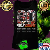 60 years of 1960 2020 kansas city chiefs football players s Tank top
