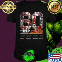 60 years of 1960 2020 kansas city chiefs football players shirt