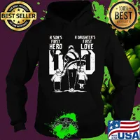 A son's first hero a daughter's first love dad cleveland bulldogs football happy father's day s Hoodie