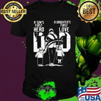 A son's first hero a daughter's first love dad cleveland bulldogs football happy father's day shirt