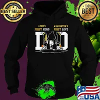 A son's first hero a daughter's first love dad golden state basketball happy father's day s Hoodie