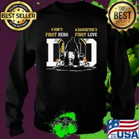 A son's first hero a daughter's first love dad golden state basketball happy father's day s Sweater