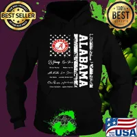 Alabama crimson tide signatures american flag independence day s Hoodie