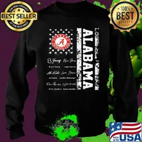 Alabama crimson tide signatures american flag independence day s Sweater