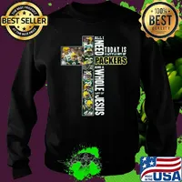 All I Need Today Is A Little Bit Of Green Bay And A Whole Lot Of Jesus Football Christian Fan Jesus Cross s Sweater