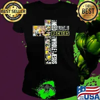All i need today is a little bit of green bay packers and a whole lot of jesus football s Ladies tee