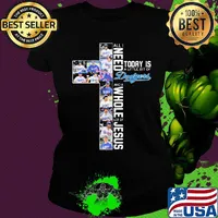 All i need today is a little bit of los angeles dodgers baseball and a whole lot of jesus s Ladies tee