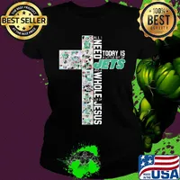 All i need today is a little bit of new york jets and a whole lot of jesus s Ladies tee